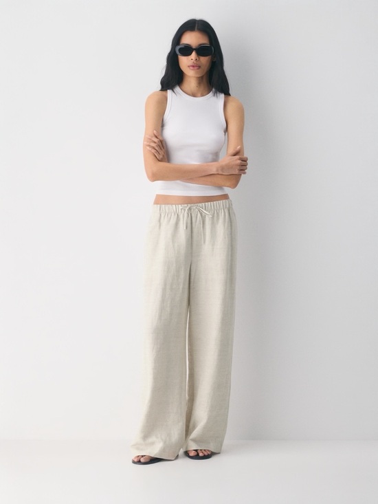 Aritzia Pants - ARITZIA • CruiseLinen™ Lodge Pant in Undyed Ecru